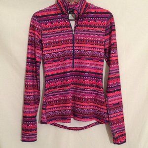 Nike Pro dri- fit Small Long Sleeve multicolored 1/2 Zip Front Thumbholes Active